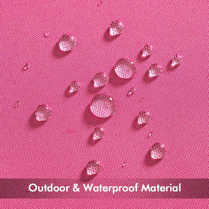 Pack of 2 Decorative Outdoor Waterproof Pillow Covers Square Garden Cushion Sham Throw Pillowcase Summer Shell for Patio Tent Couch 18X18 Inch Hot Pink