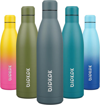 25Oz Insulated Water Bottle Double Wall Vacuum Insulated Stainless Steel Water Bottles for Spots Keep Cold and Hot,Dark Grey
