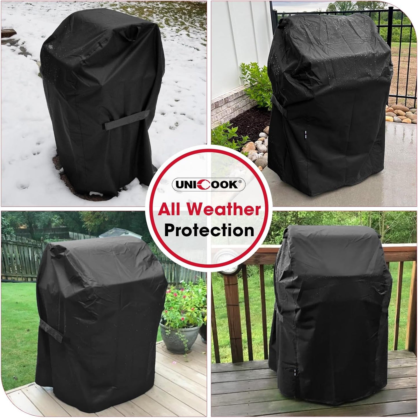 30 Inch Grill Cover, Heavy Duty Waterproof 2 Burner Small BBQ Cover, Compatible with Weber Spirit 210 with Side Tables Down, Does NOT Fit Spirit II E-210 (Include 2025 Version) with Table Up