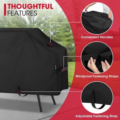 Griddle Cover for Blackstone 22 Inch and 17 Inch Griddle with Hood and Stand, Heavy Duty Waterproof Outdoor BBQ Grill Cover with Sealed Seam, Black