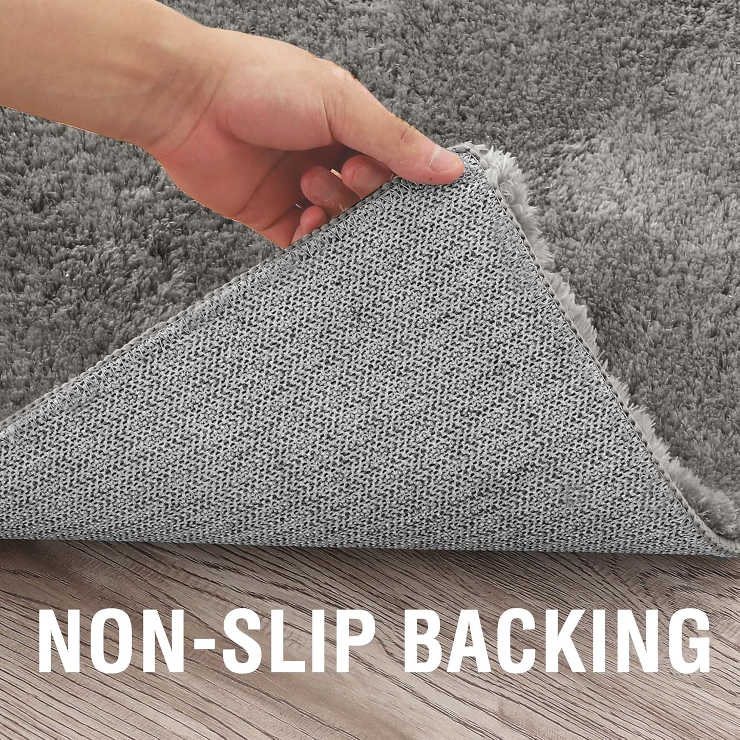 Bathroom Rug Small Entryway Throw Rugs for Bedroom, 2X3 Feet Mini Area Rug, Affordable Non Slip Fluffy Carpet, Fuzzy Soft Living Room Rugs, Home Decor Aesthetic, Nursery, Grey