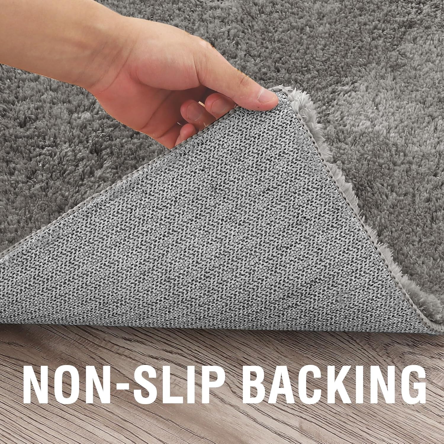 Bathroom Rug Small Entryway Throw Rugs for Bedroom, 2X3 Feet Mini Area Rug, Affordable Non Slip Fluffy Carpet, Fuzzy Soft Living Room Rugs, Home Decor Aesthetic, Nursery, Grey