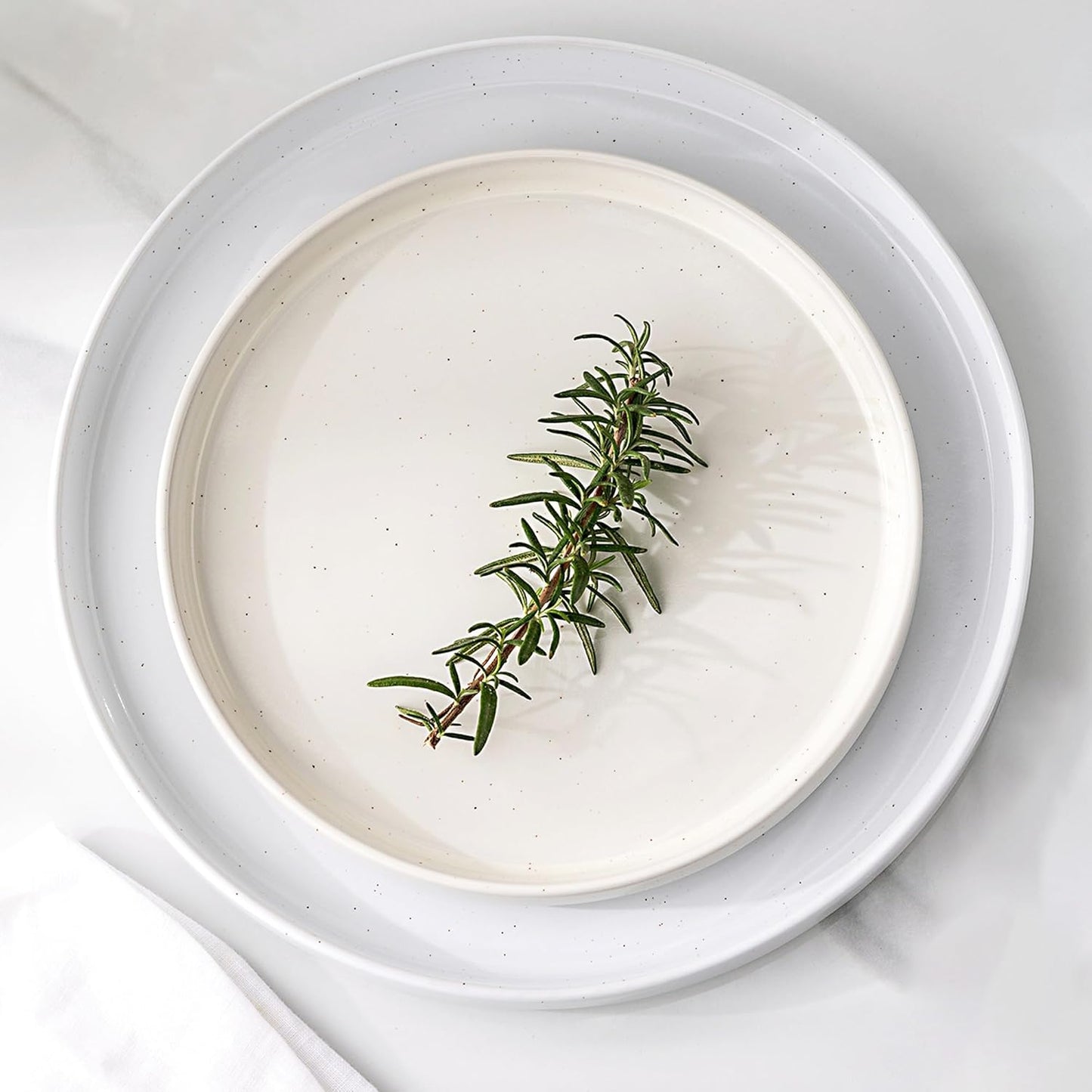 12-Piece Speckled Dinnerware Set for 4, Chip and Scratch Resistant Stoneware Plates and Bowls with Glazed Bottom, Dishwasher and Microwave Safe, Multi-Color