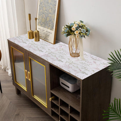 Floral Drawer and Shelf Liner for Cabinets, Non-Adhesive and Strong Non-Slip Flower Shelf Cabinet Drawer Liners for Kitchen,Table,Bookshelves,Waterproof Cupboard Liners,12In X 10FT