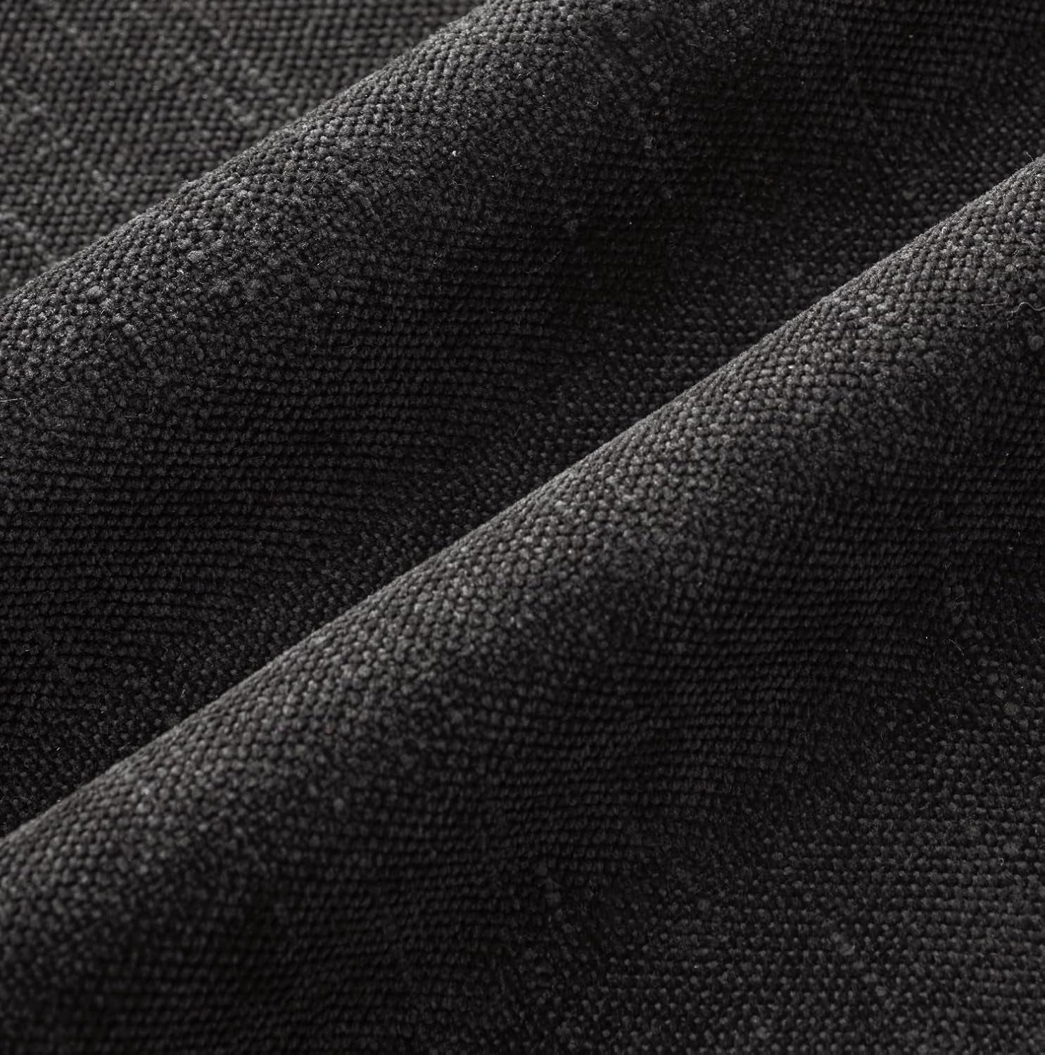 Pack of 2 Decorative Throw Pillow Covers Soft Chenille Throw Pillows Solid Neutral Farmhouse Textured Cushion Covers for Couch Sofa Bedroom Living Room 18X18 Inch, Black