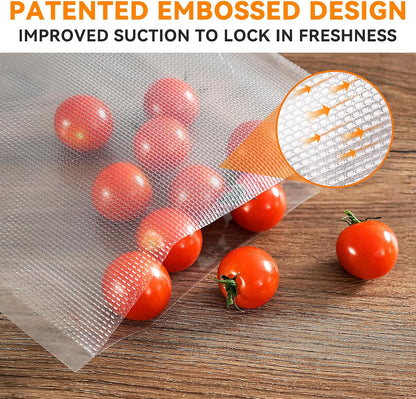 Vacuum Sealer Bags – 100 Count (6″×10″ & 8″×12″), Heavy-Duty Bpa-Free Food Storage Bags, Puncture-Resistant, Freezer & Sous Vide Safe, Compatible with All Vacuum Sealers