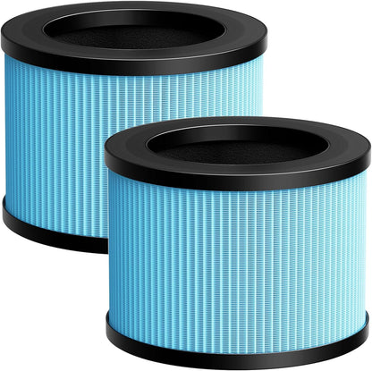 2 Pack MK-01 MK-06 TZ-K1 True HEPA Replacement Filter Compatible with MK-01 MK-06, Tolife TZ-K1, POMORON MJ001H, EPI081/EP1081 and Intelabe EPI080/EP1080 Air Purifier