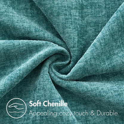 Set of 2 Chenille Pillow Covers Teal Bundle Set of 2 Plush Faux Wool Pillow Covers Sage Green 18X18 Inch