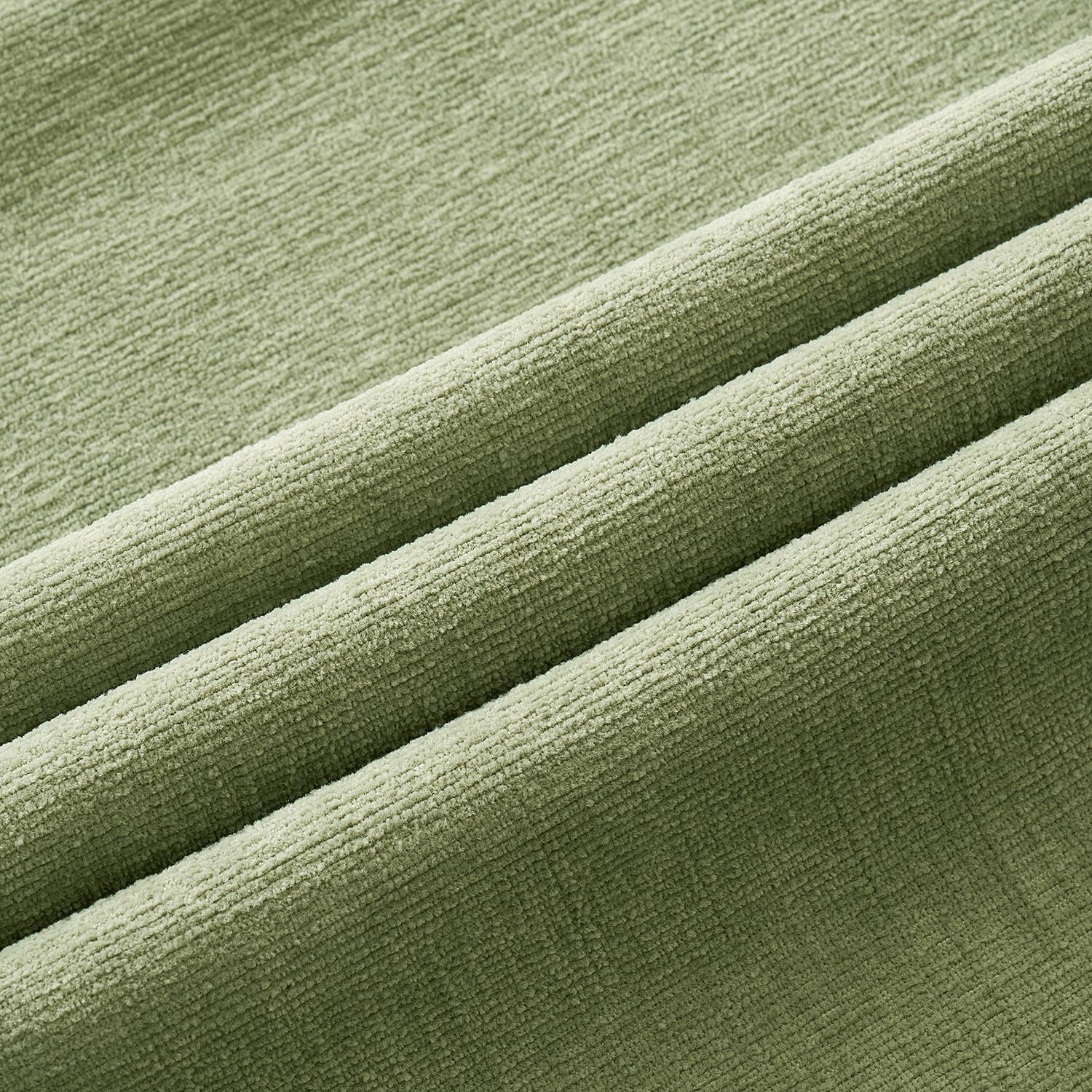 Sage Green Couch Pillow Covers 18X18 Inch, Set of 2 Soft Spring Chenille Decorative Square Throw Pillow Covers Farmhouse for Sofa Living Room Bed