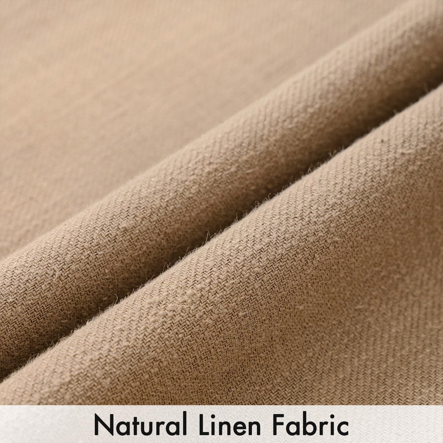 Set of 2 18x18 Inch Decorative Linen Pillow Covers in Brick - Soft Neutral Throw Pillowcases for Couch, Sofa, and Bed Home Décor