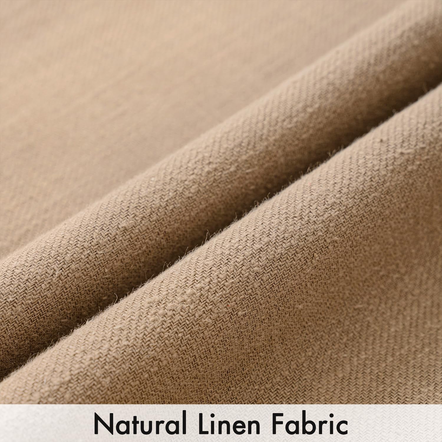 Set of 2 18x18 Inch Decorative Linen Pillow Covers in Brick - Soft Neutral Throw Pillowcases for Couch, Sofa, and Bed Home Décor