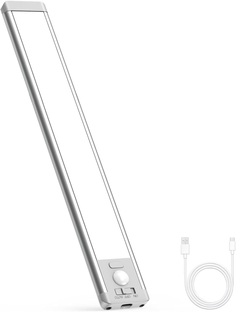 Under Cabinet Light,40 LED Rechargeable Battery Operated Motion Sensor Light Indoor, Magnetic Dimmable Closet Light, Wireless under Counter Lights for Kitchen, Stairs, One Light