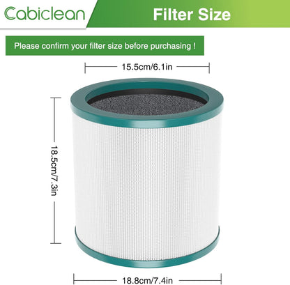 TP01 HEPA Filter Replacement Compatible with Dyson Tower Purifier Pure Cool Link TP01, TP02, TP03, AM11, BP01 Models, Replace Part 968126-03 (2 Pack)