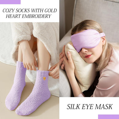 Birthday Gifts for Women Friendship, Unique Happy Birthday Gift Basket for Mom Wife Her Best Friend Sister Girlfriend Coworker W/Flannel Blanket, Luxury Self Care Box Lavender Relaxing Spa Gifts Set