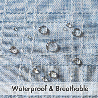 Outdoor Waterproof Throw Pillow Covers Decorative Farmhouse Water Resistant Cushion Covers for Tent Patio Garden Couch Sofa Pack of 2, 20X20 Inch Light Blue