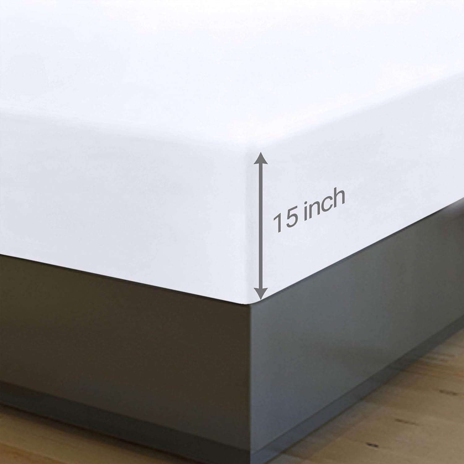 Twin Fitted Sheets - Bulk Pack of 6 Bottom Sheets - Soft Brushed Microfiber - Deep Pockets - Shrinkage & Fade Resistant - Easy Care (White)