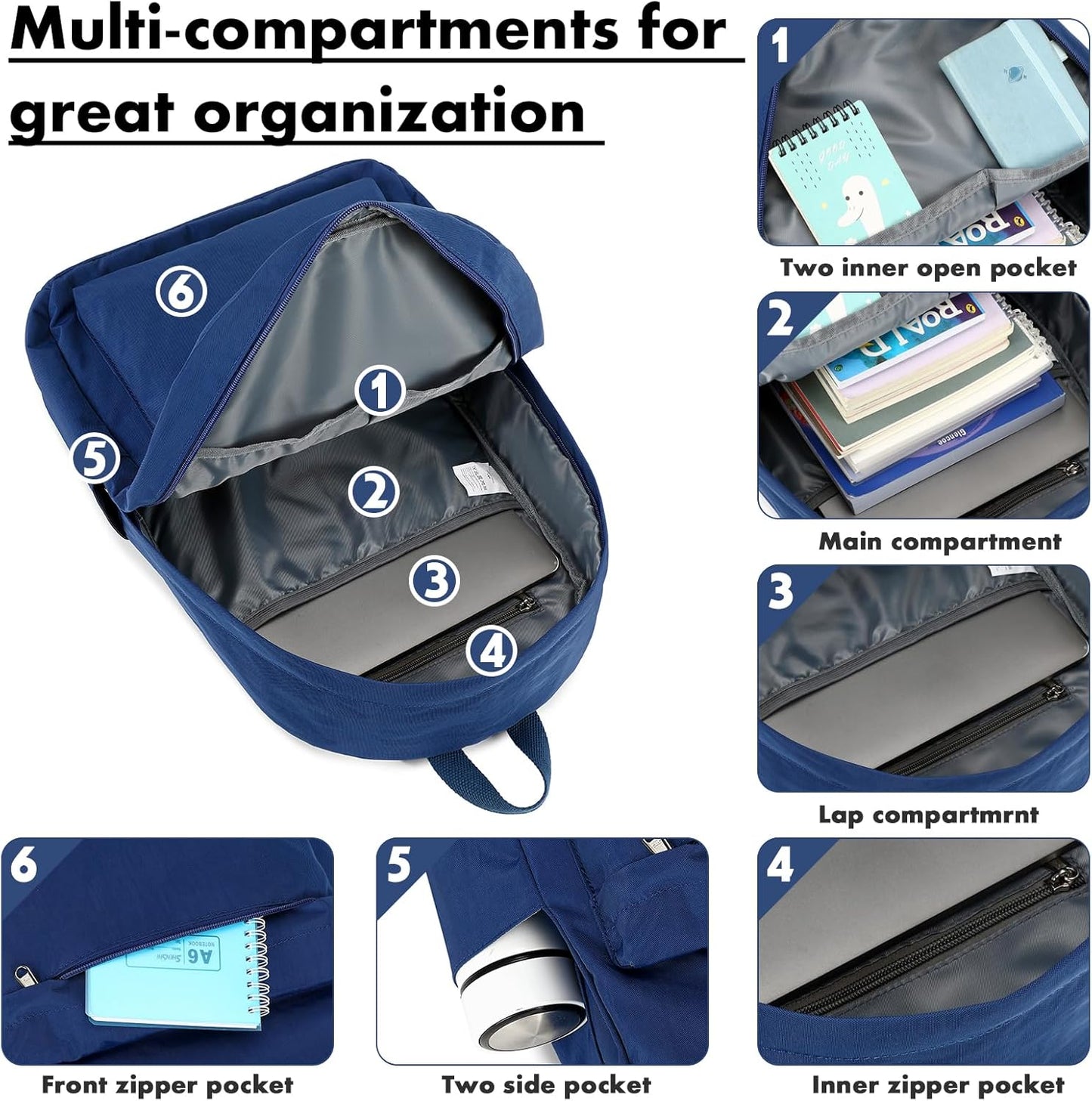 Teens Backpack Set Girls School Backpack Lunch Box Pencil Bags Student Bookbags 3 in 1