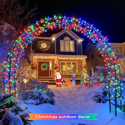 600 LED Solar Christmas Lights Outdoor Waterproof, 206.7 Ft Solar String Lights Outdoor, 8 Modes Tree Light for outside Yard Patio Christmas Decorations