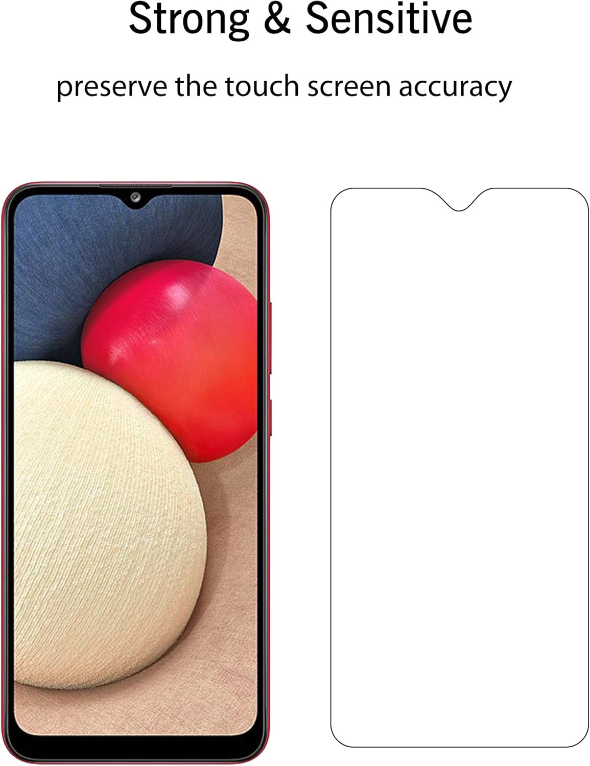 Screen Protector for Galaxy A03S/A02/A02S [3 Pack] Tempered Glass 0.33Mm Ultra Clear Anti-Scratch Case Friendly