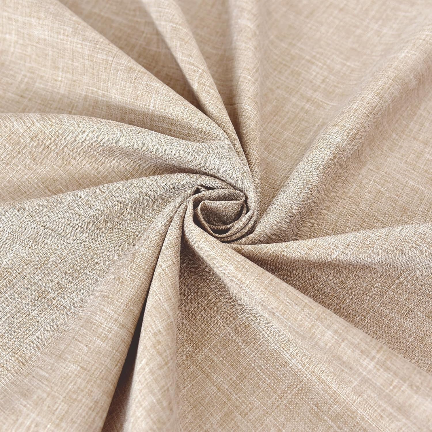 Faux Linen Beige Tablecloths 60 x 84 Inch - Set of 2 Neutral Covers for Rectangular Tables, Ideal for Dining, Weddings, Parties, Farmhouse Decor, and Outdoor Picnics