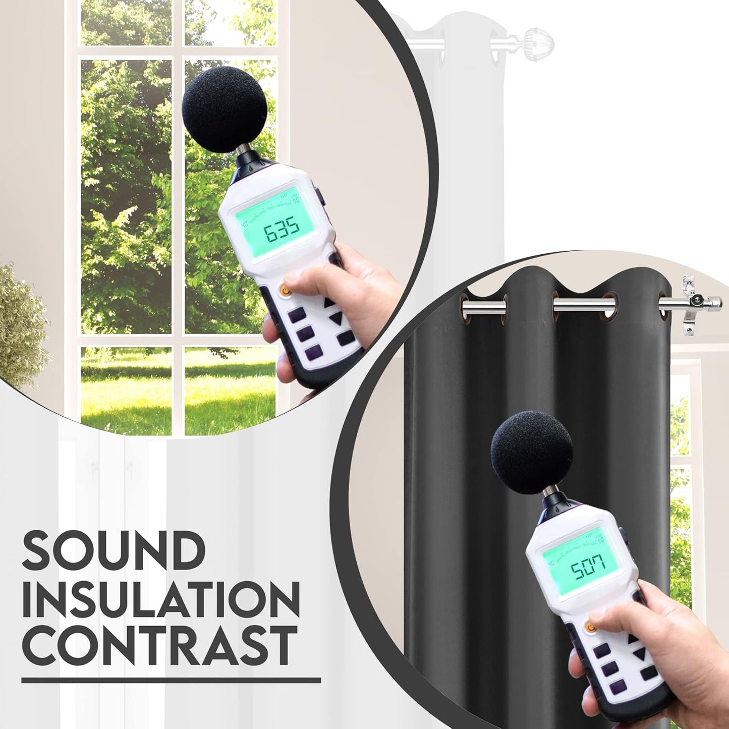 Blackout Curtains for Bedroom, Grommet Window Curtains 63 Inch Length 2 Panels Thermal Insulated Drapes for Living Room (Grey, 42W X 63L Inches)