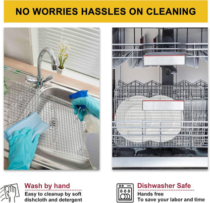 8.75 Inch Cooling Baking Rack Set of 2, Stainless Steel Grid Cooking Racks for Roasting Drying Grilling, Oven & Dishwasher Safe, Heavy Duty & Healthy