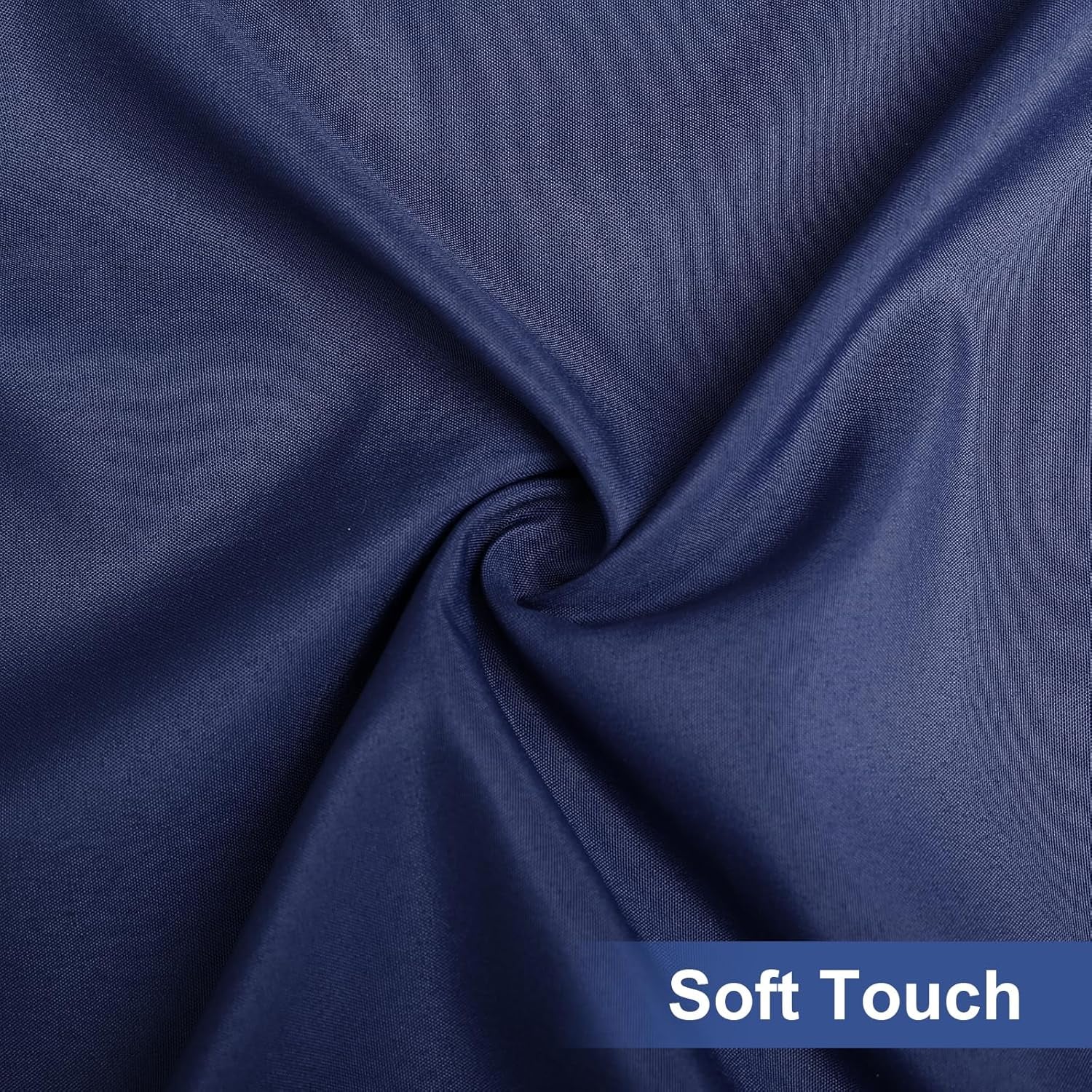 Rectangle Table Cloth Cover, Waterproof Polyester Elastic Fitted Tablecloth, Fits for 6 Foot Folding Tables, Washable Table Protector for Picnic, Camping, Outdoor (Navy Blue, 30" X 72")