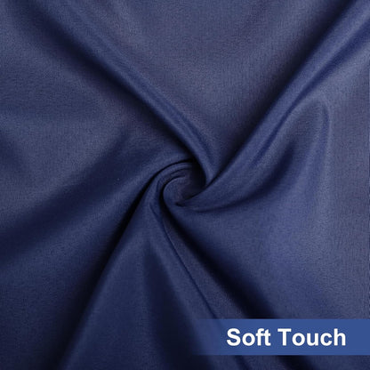 Rectangle Table Cloth Cover, Waterproof Polyester Elastic Fitted Tablecloth, Fits for 6 Foot Folding Tables, Washable Table Protector for Picnic, Camping, Outdoor (Navy Blue, 30" X 72")