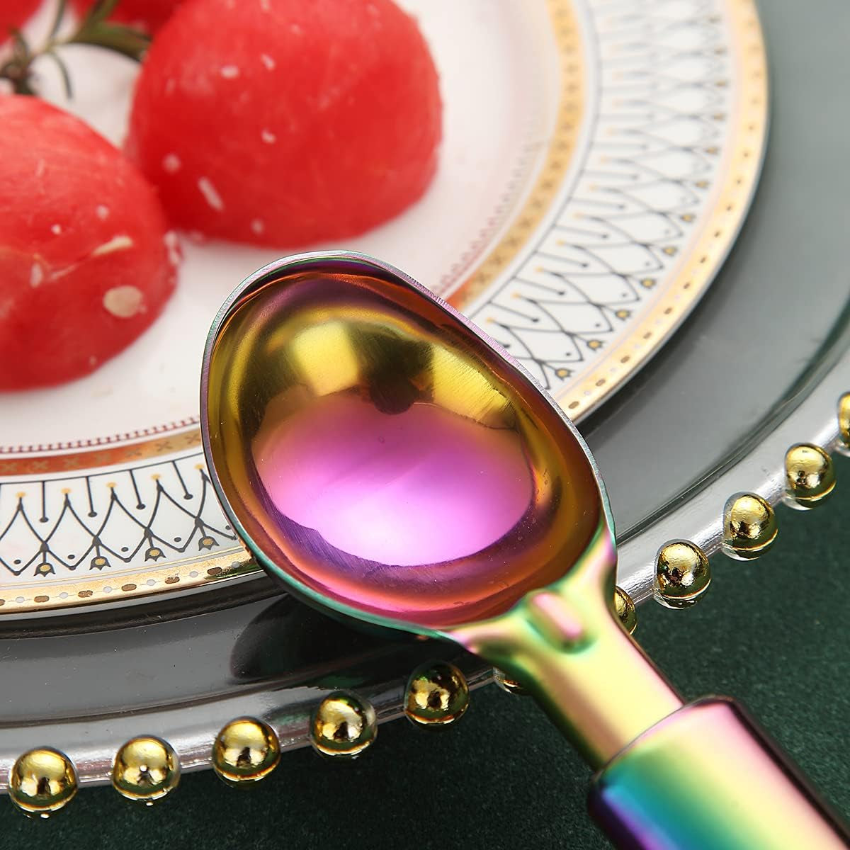 Titanium Plated Stainless Steel Ice Cream Scoop and Cookie Melon Baller, Dishwasher Safe Specialty Tool