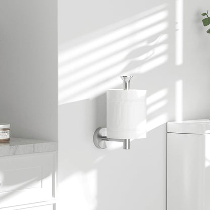 Toilet Paper Holder Silver Wall Mount Stainless Steel for Bathroom Kitchen Brushed Nickel