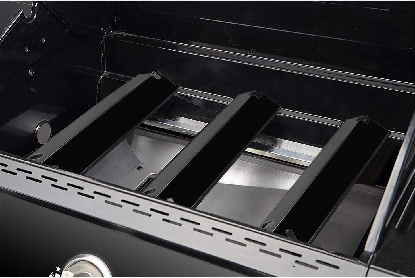 Grill Burner Covers 15”L X 3.8”W, Compatible with Dyna-Glo DGF510SSP, DGF493BNP, Heavy Duty Grill Heat Plates, Porcelain Heat Shields, BBQ Replacement Parts,5 Pack