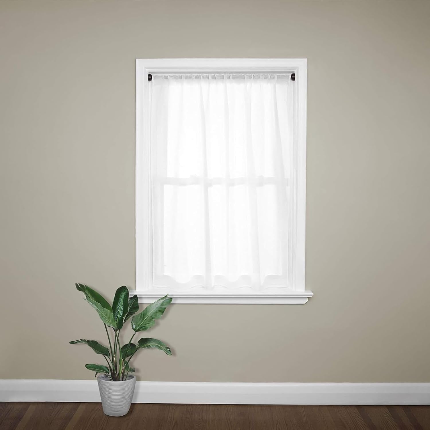 2 Pack Spring Tension Rod, 1/2-Inch Decorative Tension Drapery Rod for Window, Nickle, (17-26 Inches)