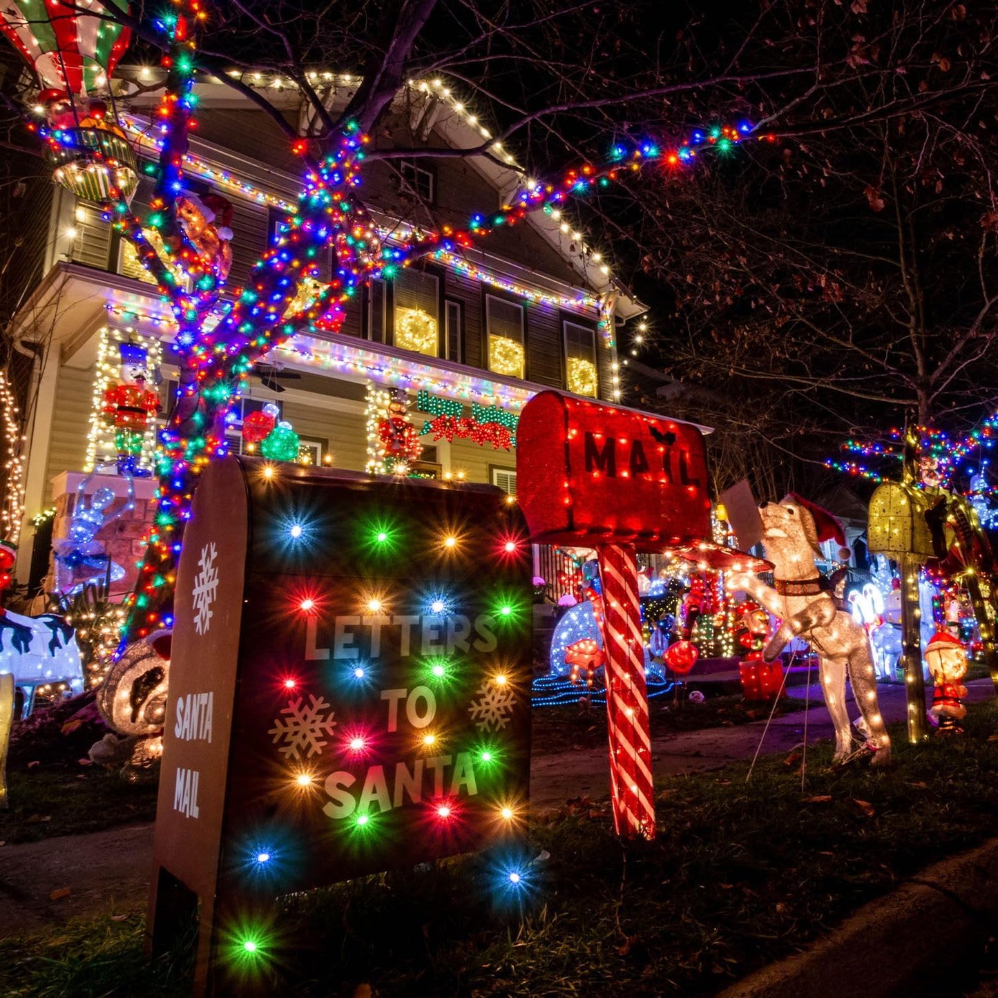 600 LED Solar Christmas Lights Outdoor Waterproof, 206.7 Ft Solar String Lights Outdoor, 8 Modes Tree Light for outside Yard Patio Christmas Decorations