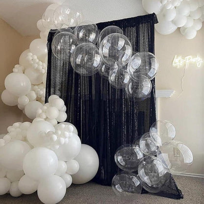 120Pcs Clear Balloons, 18 12 10 5 Inch Transparent Balloons Different Sizes Clear Balloon Garland for Baby Shower Wedding Bridal Shower Birthday Party Decorations