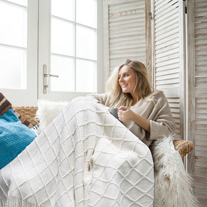 Self Care Gifts for Women, Get Well Gifts for Women, Sympathy Gift Baskets, Get Well Soon Care Package, Encouragement Inspirational Gift Baskets, Sending Hug (Ivory)