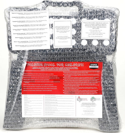 Folding Step Stool - (Pack of 2) Foot Stool with 9 Inch Height - Holds up to 300 Lbs - Lightweight Plastic Foldable Step Stool for Kitchen, Bathroom & Living Room (Black)