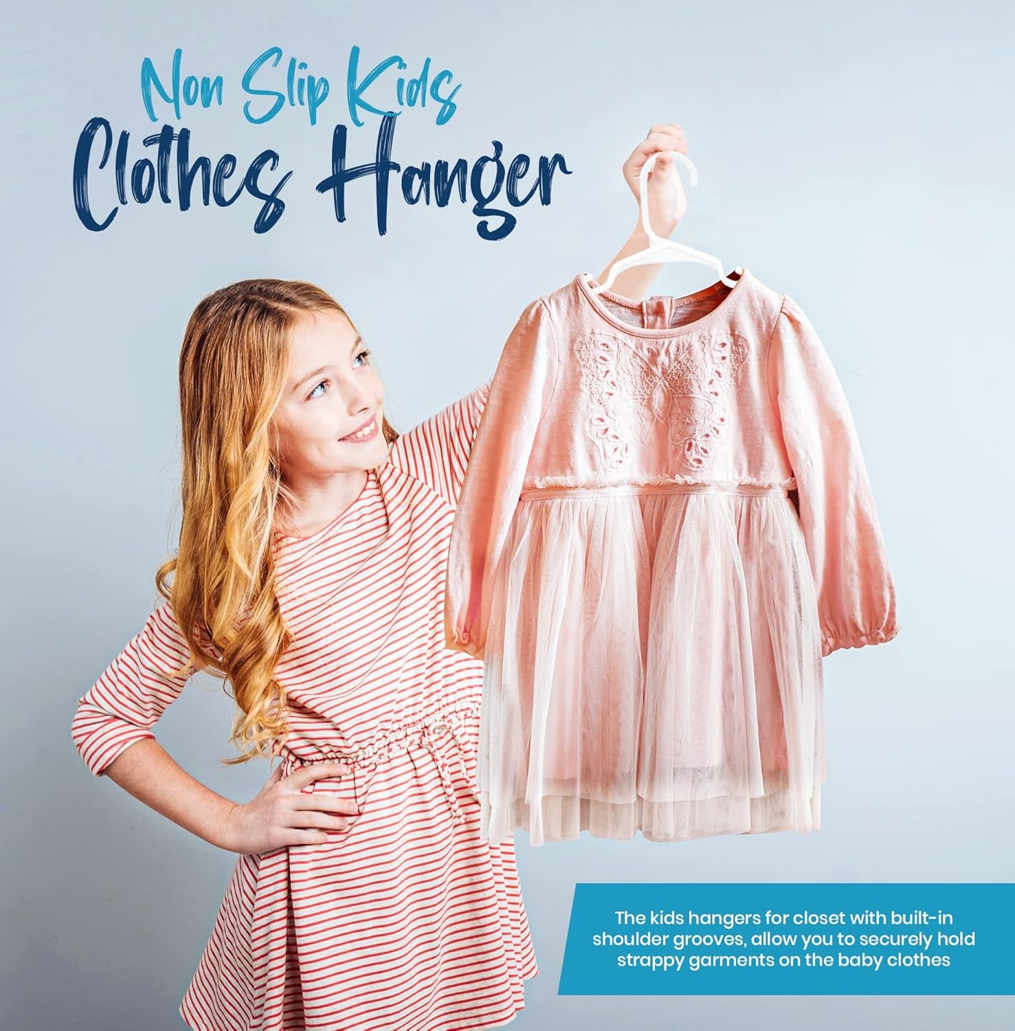 60 Pack Kids Hangers - 11.5 Inch Plastic Baby Hangers for Closet - Childrens Hanger for Clothes & Infant Hanger for Closet (White)