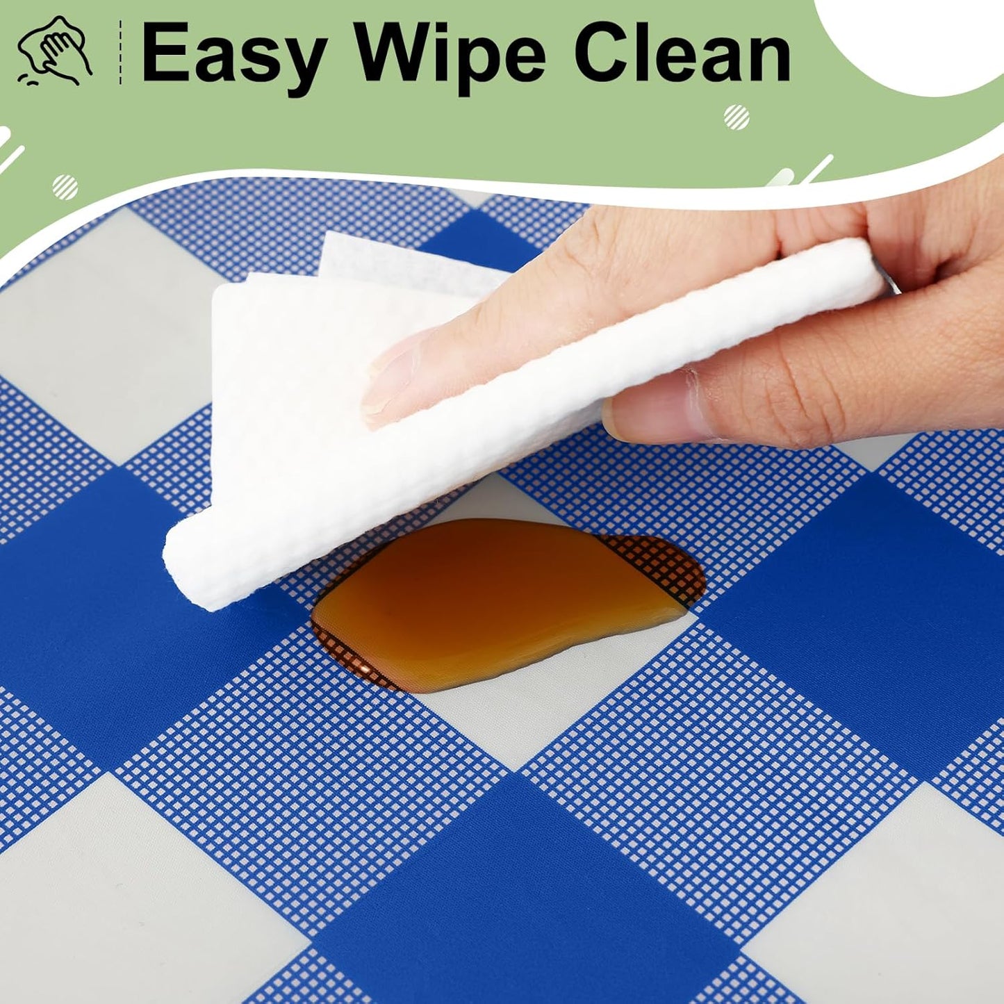 3 Packs Buffalo Disposable Table Cloth, 54 X 108 Inch Waterproof Plastic Tablecloth, Rectangle White and Blue Checkered Table Covers for Picnic, Birthday, Party