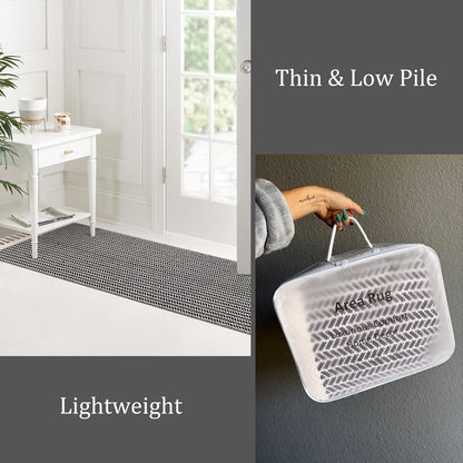 Boho Bathroom Rugs, Small 2X3 Front Door Mat Lightweight Kitchen Rug Woven Cotton Area Rug with Tassels, Farmhouse Washable Black and White Throw Rug Low Pile Carpet for Entry Laundry