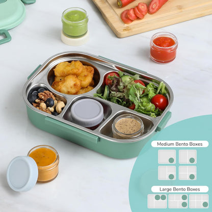 [6 Pack] Salad Dressing Container to Go, 1.7 Oz Glass Small Condiment Container with Lids, Dipping Sauce Cups Set, Leakproof Reusable Sauce Containers for Lunch Box Work Trip.