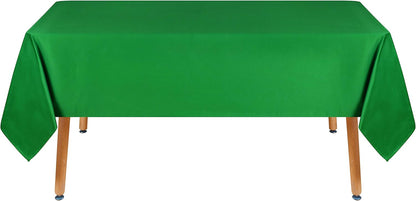 210GSM Square Green Table Cloth, Christmas Decorations Waterproof Tablecloth, Table Cover Protector for Holiday Party Use (Green,60 X 60 Inch)