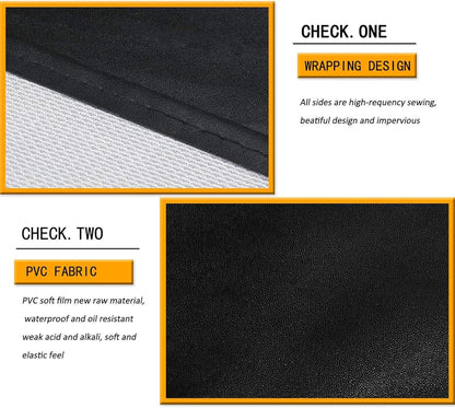 2 Pack Waterproof Rubber Vinyl Apron for Unisex Adult, Lightweight Chemical Resistant Industrial Work Apron