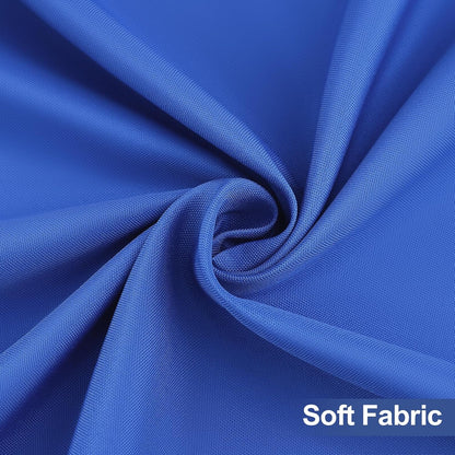 Rectangle Table Cloth Cover, Waterproof Polyester Elastic Fitted Tablecloth, Fits for 6 Foot Folding Tables, Washable Table Protector for Picnic, Camping, Outdoor (Blue, 30" X 72")