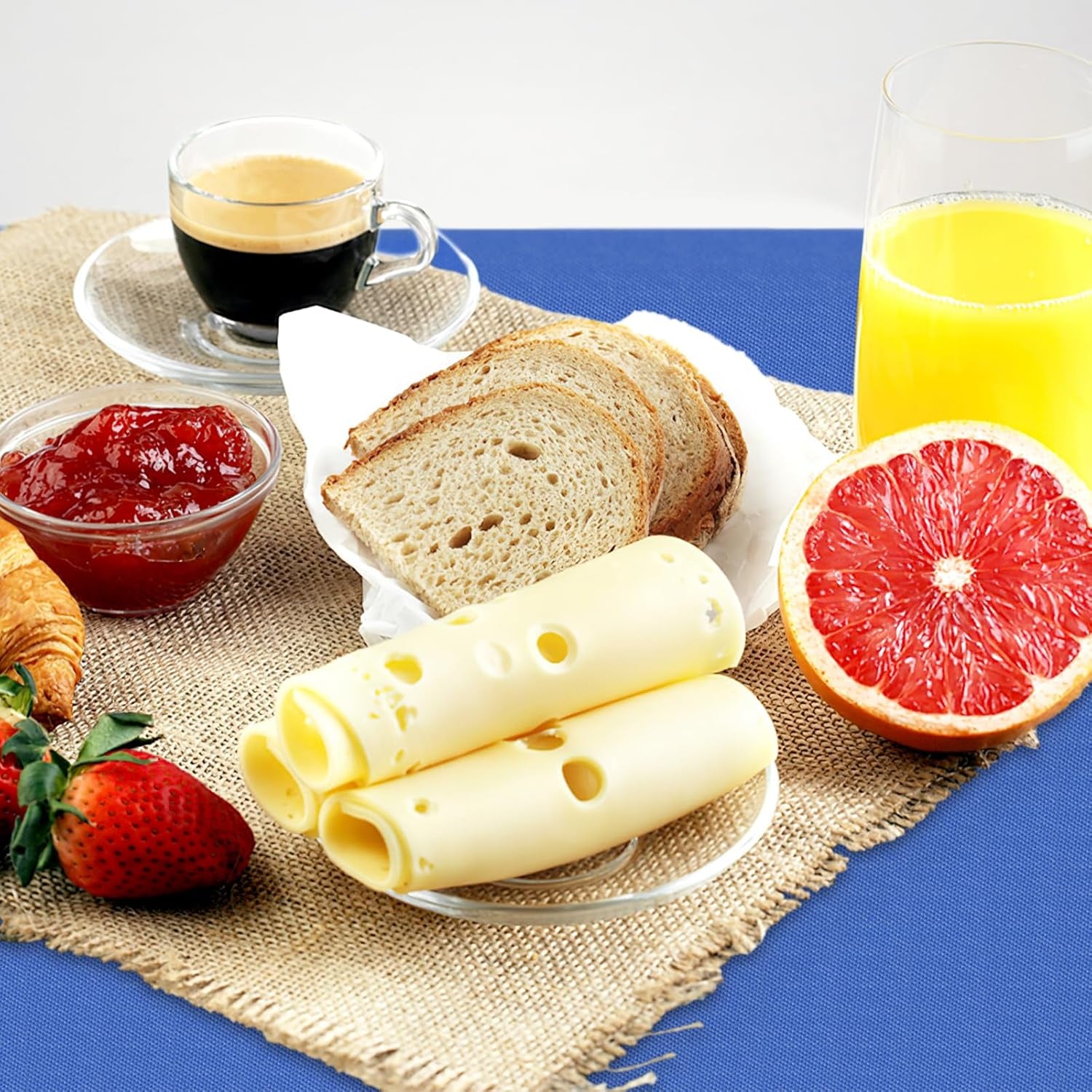 Rectangle Vinyl Tablecloth, Waterproof Spillproof Plastic Flannel Backed Table Cloth, Wipe Clean Table Cover for Dining, Buffet Parties and Camping (Blue, 54" X 78")