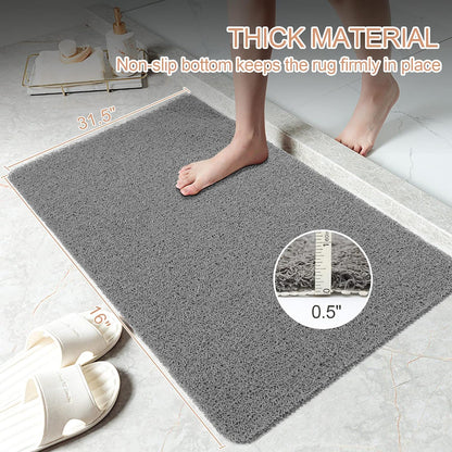 Bathtub Mat Non Slip, Bath Mat for Tub, Shower Mats for inside Shower, 17X24 Inch, PVC Loofah Bathroom Mats for Wet Areas, Quick Drying, Grey