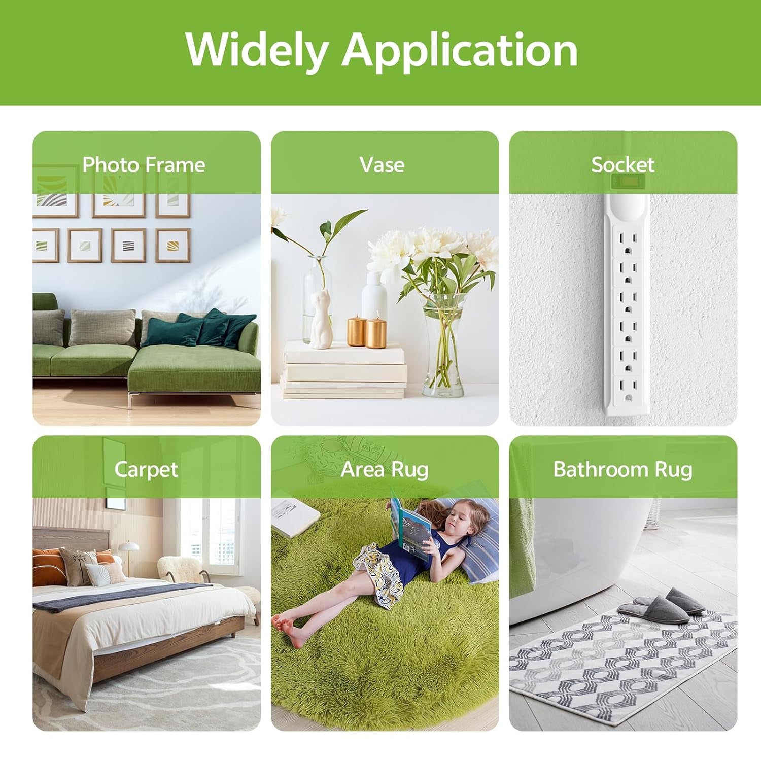 Double Sided Carpet Tape - 2 Inch X 12 Yards Removable Rug Tape for Hardwood Floors, Tile & Laminate - No Residue Strong Hold anti Slip Gripper for Area Rugs, Mats & Carpets