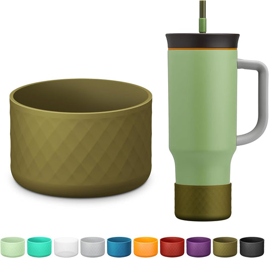 Silicone Boot for Owala 40 Oz Tumbler with Handle, Anti-Slip Protective Sleeve for Stainless Steel Triple Layer Insulated Travel Tumbler Accessories