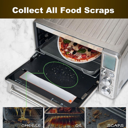 Square Air Fryer Liners Reusable Baking Mat Compatible with Hamilton Beach 2-In-1 Countertop Toaster Oven, Teflon Sheets for Hamilton Beach 31156 Air Fryer(2+2Pcs)