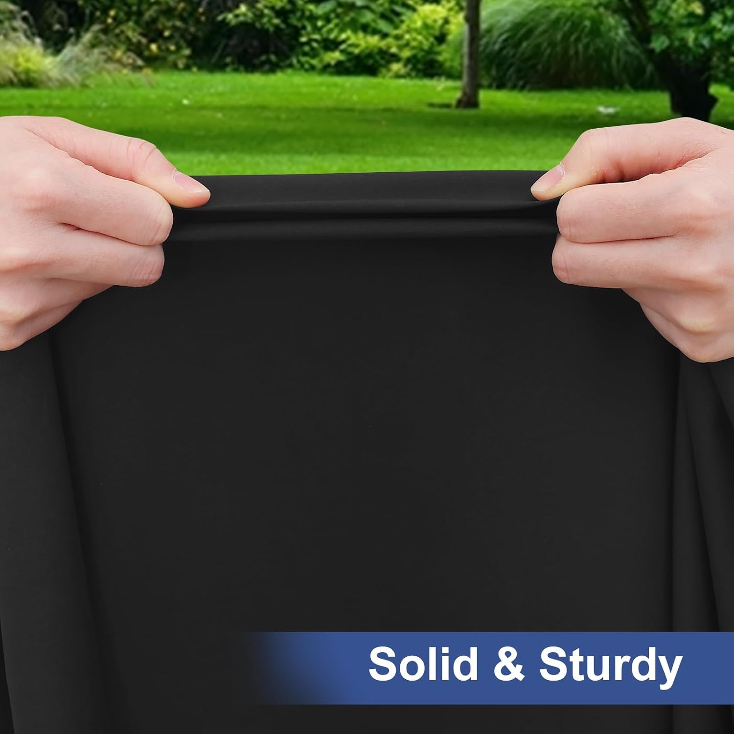 6 Foot Rectangle Elastic Fitted Tablecloth, Waterproof Fabric Table Cover, Washable Polyester Table Cloth for Dinner, Party, Fall (Black, 30" X 72")