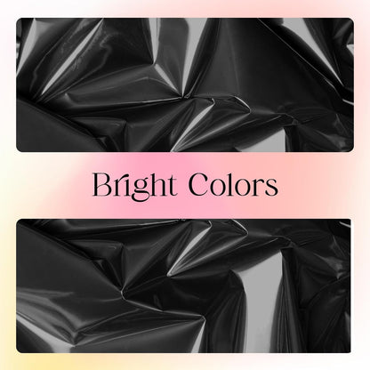 Set of 2 Black Plastic Tablecloths with Metallic Matte Finish, 40" x 108", Ideal for Halloween, Graduation, Space, Scorpio Birthday Parties, and Anniversary Event Decorations